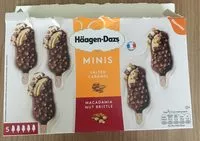 Mängden socker i Mini bâtonnets caramel beurre salé et macadamia nut brittle