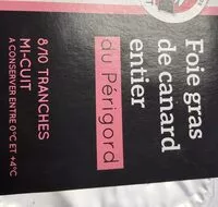 Mängden socker i Foie gras canard