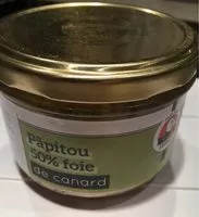 Mängden socker i Pâpitou 50% foie de canard