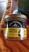 Mängden socker i Terrine de pintade aux raisins