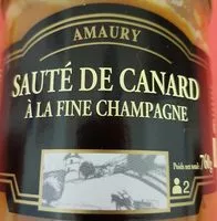 Mängden socker i Sauté de canard à la fine champagne