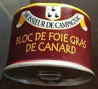 Mängden socker i Bloc de foie gras de canard