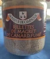 Mängden socker i Rillettes de magret de canard fumé