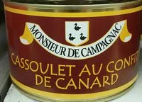 Mängden socker i Cassoulet au confit de canard