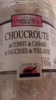 Mängden socker i Choucroute au confit de canard et saucisses de Toulouse
