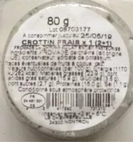 Mängden socker i Crottin frais