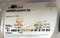 Mängden socker i Safran poudre