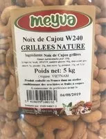 Mängden socker i Noix de Cajou Grillées Nature