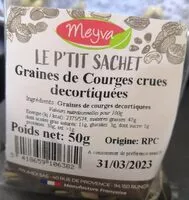Mängden socker i Graines de courges crues décortiquées