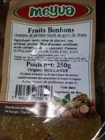Mängden socker i Fruits bonbons