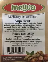 Mängden socker i Mélange Mendiant Supérieur