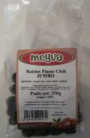Mängden socker i Raisins Flame chili JUMBO
