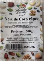 Mängden socker i Noix de coco râpée