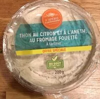 Mängden socker i Thon citron aneth fromage fouette