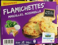 Mängden socker i Flamichettes Maroilles, Mozzarella