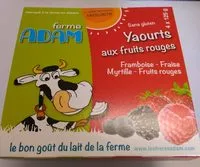 Mängden socker i Yaourt aux fruits rouges Ferme Adam