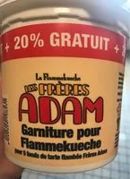 Mängden socker i Garniture pour Flammekueche