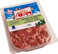 Mängden socker i Lardons allumettes fumés sapin des Hautes Vosges