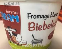 Mängden socker i Fromage blanc Biebeleskäs 40% MG Ferme Adam