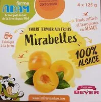 Mängden socker i Yaourts fermiers aux fruits Mirabelles 100% Alsace