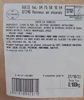 Mängden socker i Coppa en Vivarais