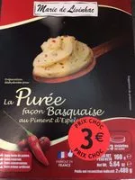 Mängden socker i La Puree Façon Basquaise Au Piment D'espelette - De Marie De Livinhac