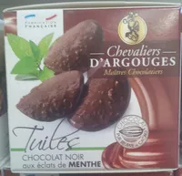 Mängden socker i Tuiles Chocolat Noir aux Éclats de Menthe
