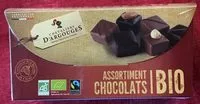 Mängden socker i Assortiment chocolats Bio