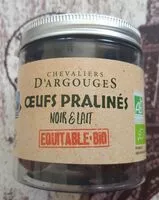 Mängden socker i Oeufs pralinés noir et lait