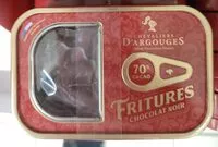 Mängden socker i Fritures chocolat noir 70%