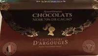 Mängden socker i Assortiment chocolats noir 70% de cacao