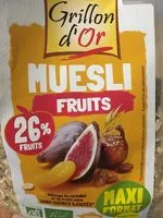 Mängden socker i Muesli fruits
