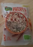 Mängden socker i Muesli fruits