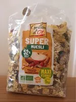 Mängden socker i Super Musli 52% fruits et graines