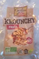 Mängden socker i Krounchy fruits pomme raisin datte canneberge