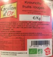 Mängden socker i Krounchy Aux Fruits Rouges (10 KG)