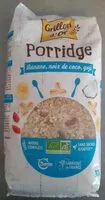 Mängden socker i Porridge Banane, noix de coco et goji