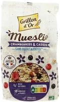 Mängden socker i Muesli cranberries cassis
