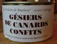 Mängden socker i Gésier de canard confit