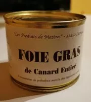 Mängden socker i FOIE GRAS de Canard Entier