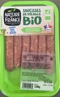 Mängden socker i Saucisses de volaille bio