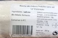 Mängden socker i Bûche de chèvre sans sel