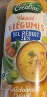 Mängden socker i Créaline velouté 6 légumes sel réduit 30