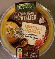 Mängden socker i lentille corail curry et lait de coco