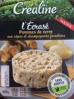 Mängden socker i L'Écrasé Pommes de terre aux cèpes et champignons forestiers