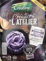 Mängden socker i Création de l'Atelier purée pommes de terre vitelotte