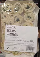 Mängden socker i 15 Mini Wraps Saumon