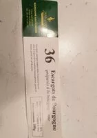 Mängden socker i 36 escargots de Bourgogne préparés à la Bourguignonne