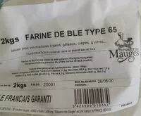 Mängden socker i Farine de blé Type 65