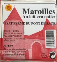 Mängden socker i Maroilles au lait cru entier (quart)